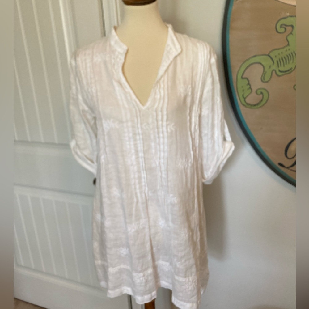 CP Shades tunic embroidered top
